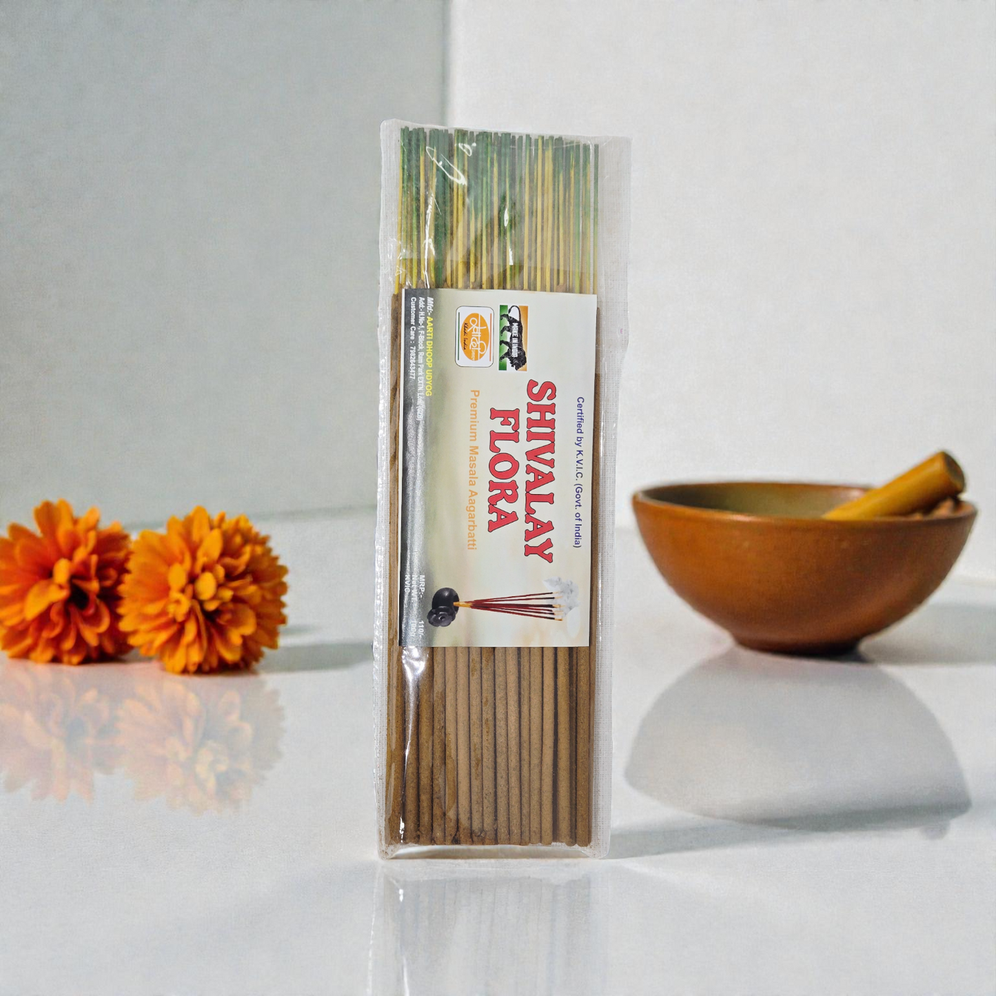 Khadi Natural Shivalay Flora Premium Masala Agarbatti – Charcoal Free & Hand-Rolled Sacred Incense Sticks