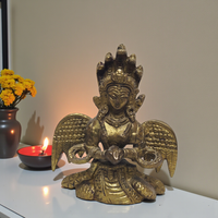 Handcrafted Pure Brass Maa Mansa Devi Idol – Goddess of Snakes Statue for Protection & Spiritual Decor