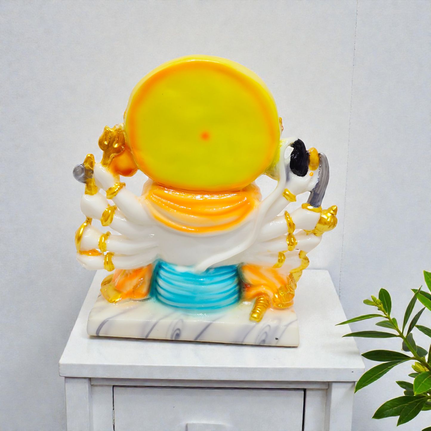 Panchmukhi Hanuman Ji Polyresin Idol – Multi-Color Hand-Painted Spiritual Statue for Protection & Home Decor