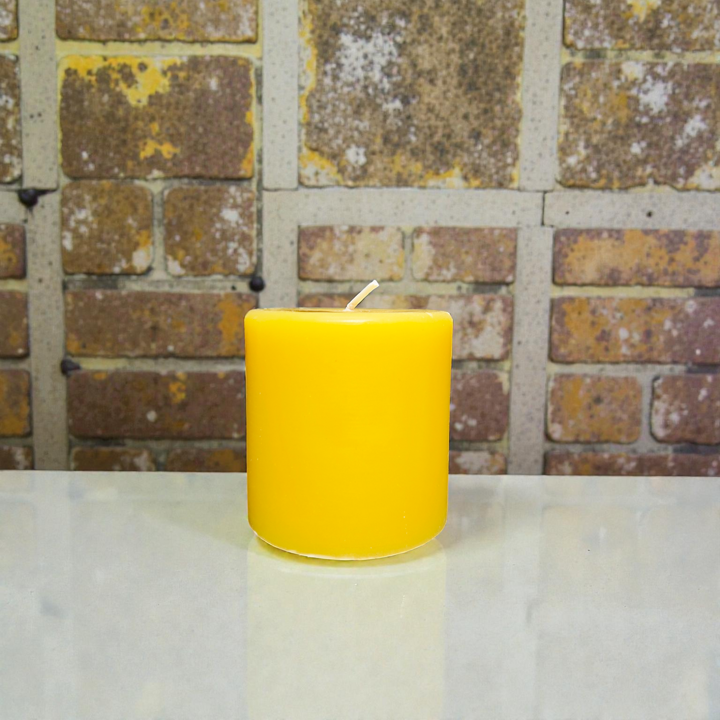 Lemongrass Scented Pillar Candle - Refreshing Citrus Aroma | Natural Stress Relief & Insect Repellent