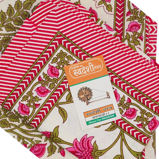 Cotton Print Bedsheet With Pillow Cover (Single)