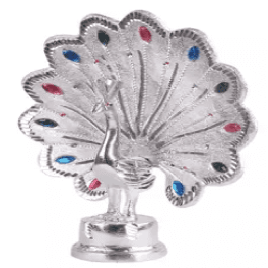Peacock( Mor ) White Metal