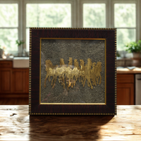 Seven Horses on Raw Pyrite Plate – Symbol of Speed, Success & Prosperity