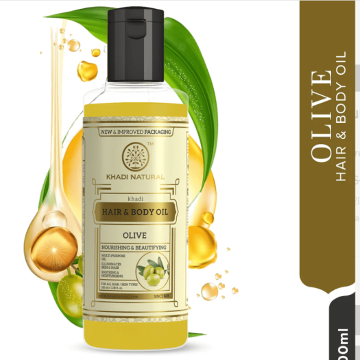 Khadi Natural Hair & Body Olive Oil