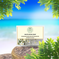 Khadi Satva White Musk Soap – Natural Skin Brightening & Refreshing Bar (125g)