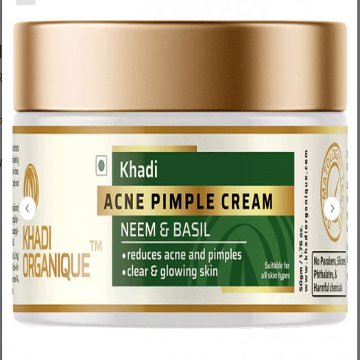 khadi Organique Acne Pimple Cream with Neem & Basil