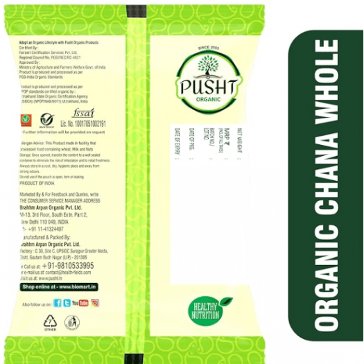 Pusht Organic Chana Whole