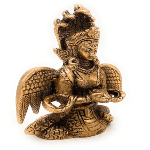 Brass Naga Kanya Statue