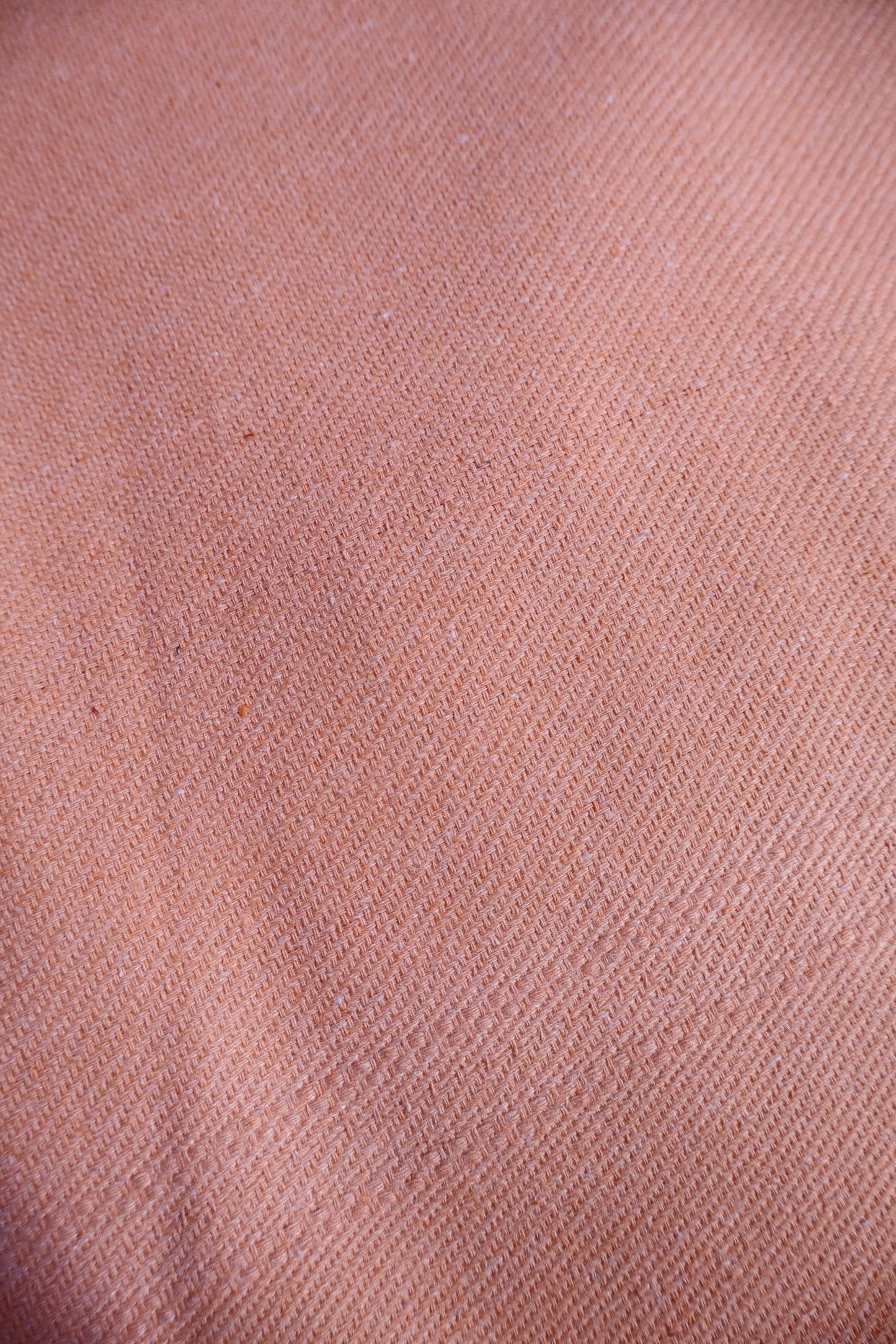 Premium Peach Khadi Cotton Khesh – Solid Handwoven Heavy Blanket / Throw with Fringes