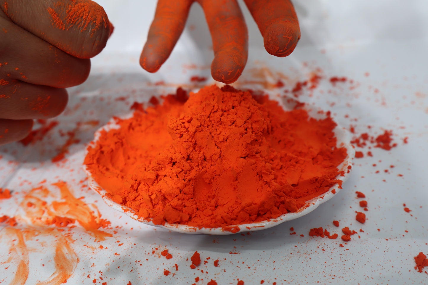 Adhunik Swadeshi Bhandar Organic Tesu Orange Gulal – 100% Herbal & Natural Holi Color (100g)