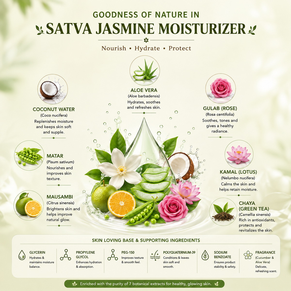 SATVA Jasmine Moisturizer 210ml Product Benefits