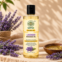 SATVA Lavender Body Massage Oil โ Relaxing & Calming Massage Care, 210ml