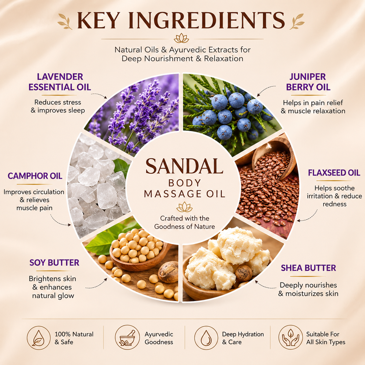 SATVA Lavender Massage Oil Ingredients