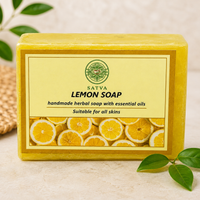 Satva Lemon Soap | Handmade Herbal Bath Soap with Lemon Extract | 125g