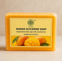 Satva Mango Glycerine Soap | Handmade Fruit Bath Soap with Mango Extract | 125g