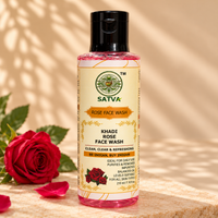 SATVA Khadi Rose Face Wash โ Daily Cleansing & Oil Balancing, 210ml