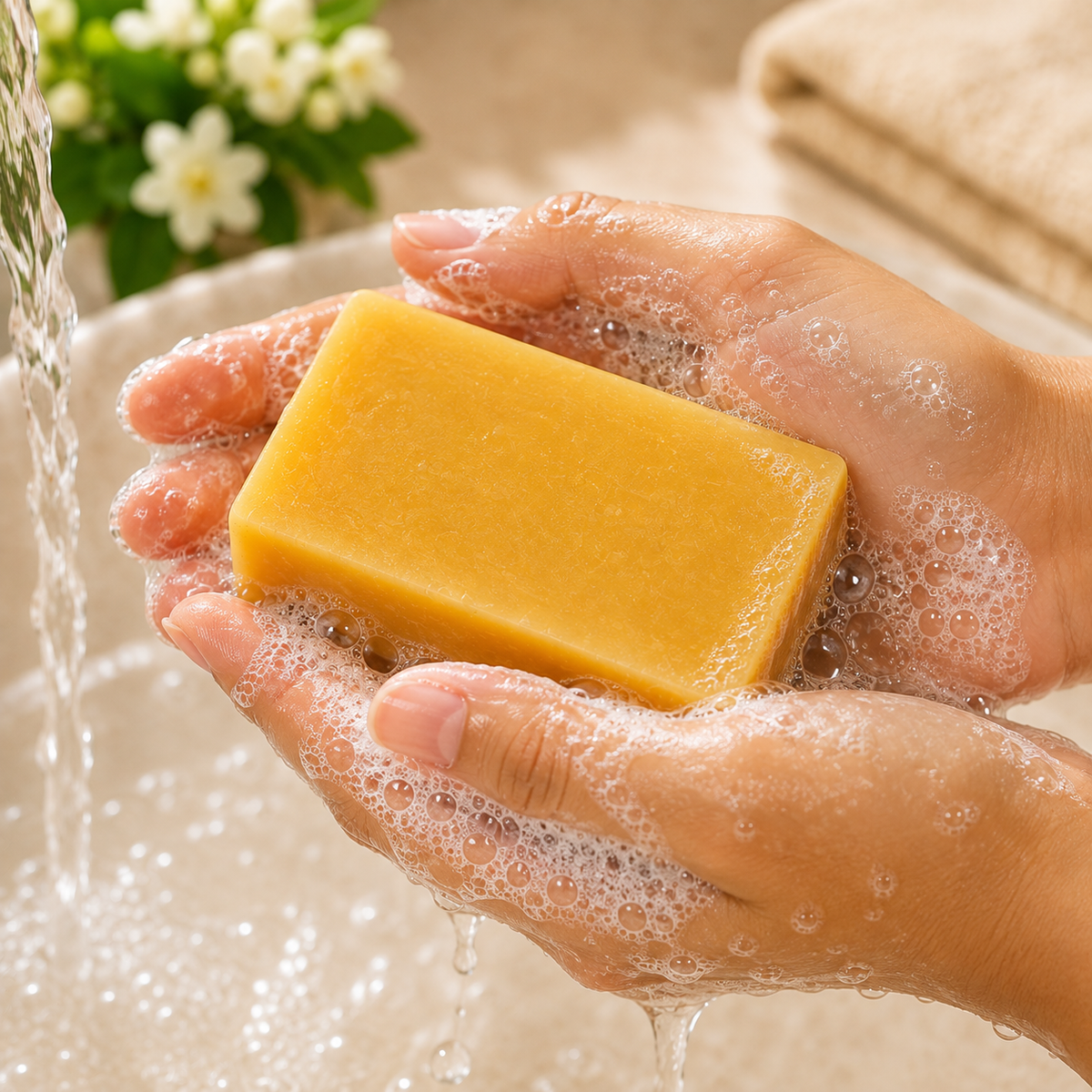 Satva Herbal Saffron Bath Soap Natural Skin Care