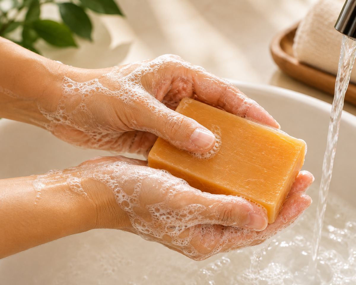 Satva Herbal Sandalwood Turmeric Bath Soap Natural Skin Care