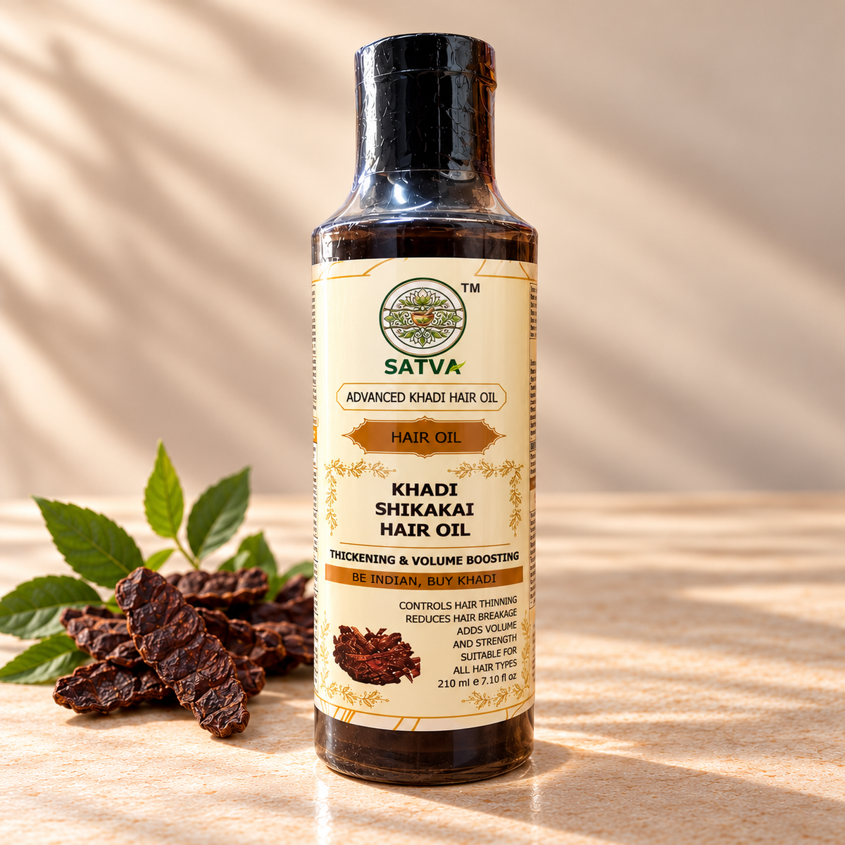 SATVA Khadi Shikakai Hair Oil 210ml Product Image