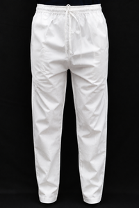 Men’s White Cotton Full Elastic Pajama – Comfortable Traditional Ethnic Bottom Wear