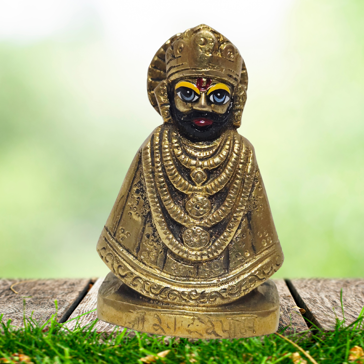 Pure Brass Khatu Shyam Ji Idol – Divine Shyam Baba Statue for Home Temple & Puja