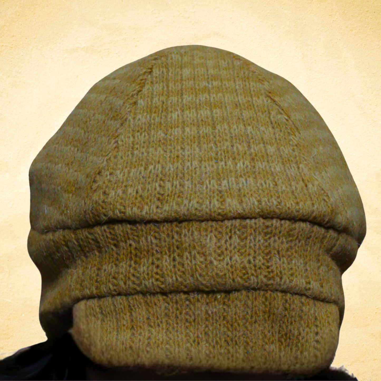 Premium Brown Woolen Beret Cap for Women – Trendy Knitted Winter Hat with Front Visor Brim & Warm Fleece Texture