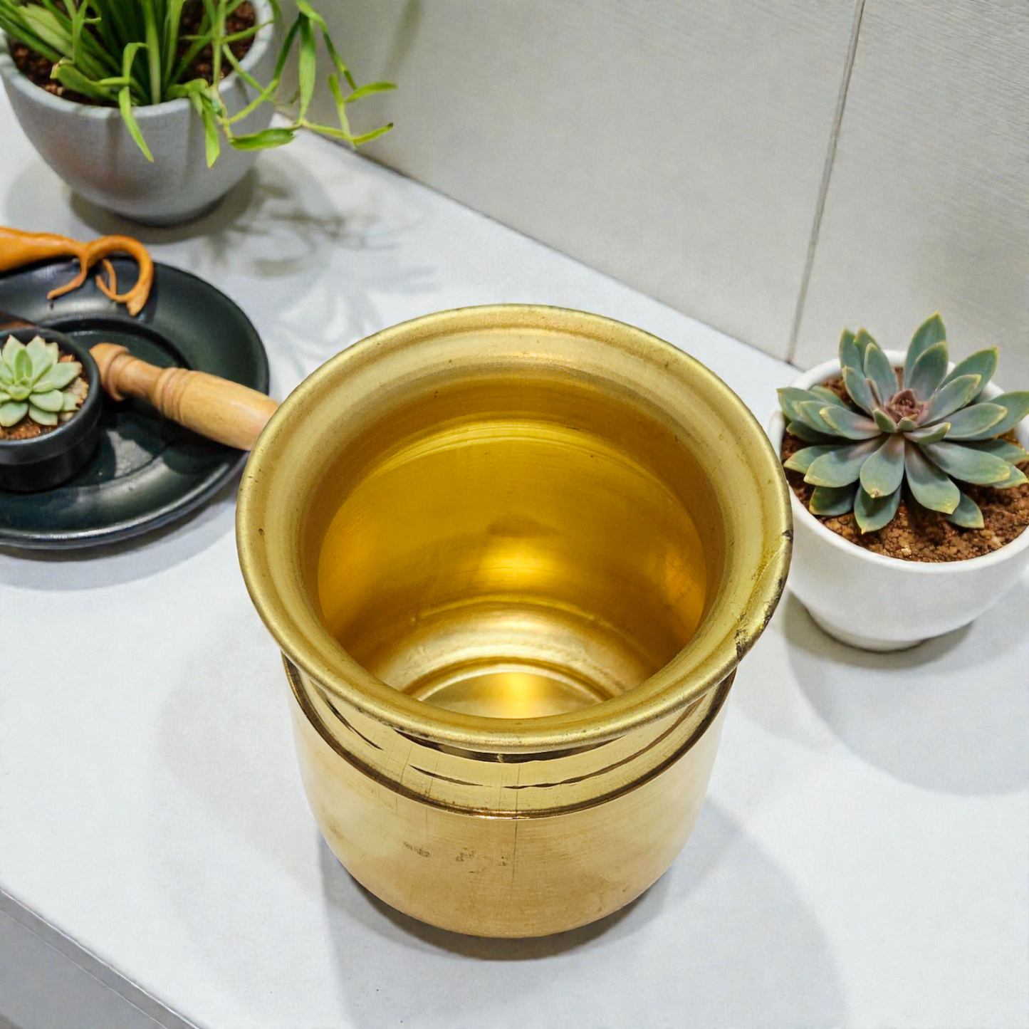 Premium Pure Brass Puja Lota – Handcrafted Traditional Kalash for Rituals