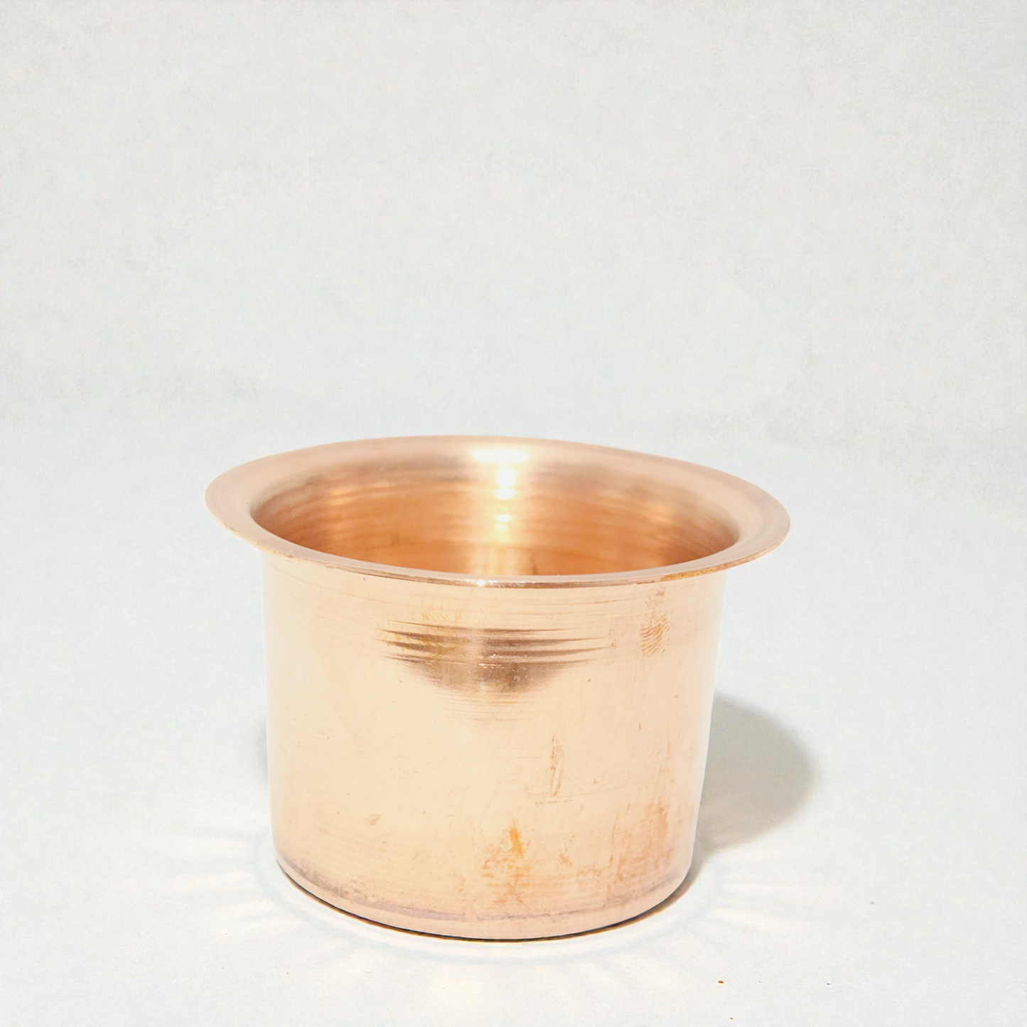Adhunik Swadeshi Pure Copper Puja Glass – Handcrafted Acharmani Glass for Rituals