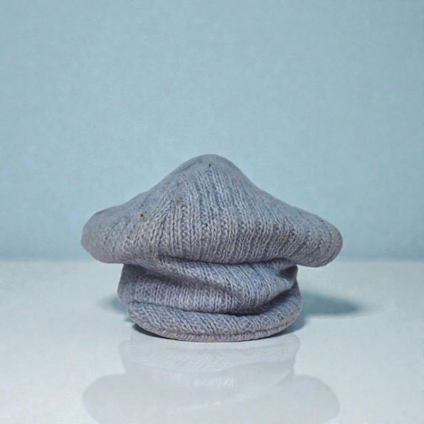 Premium Light Blue Woolen Beret Cap for Women – Stylish Knitted Winter Hat with Visor Brim & Soft Fleece Lining