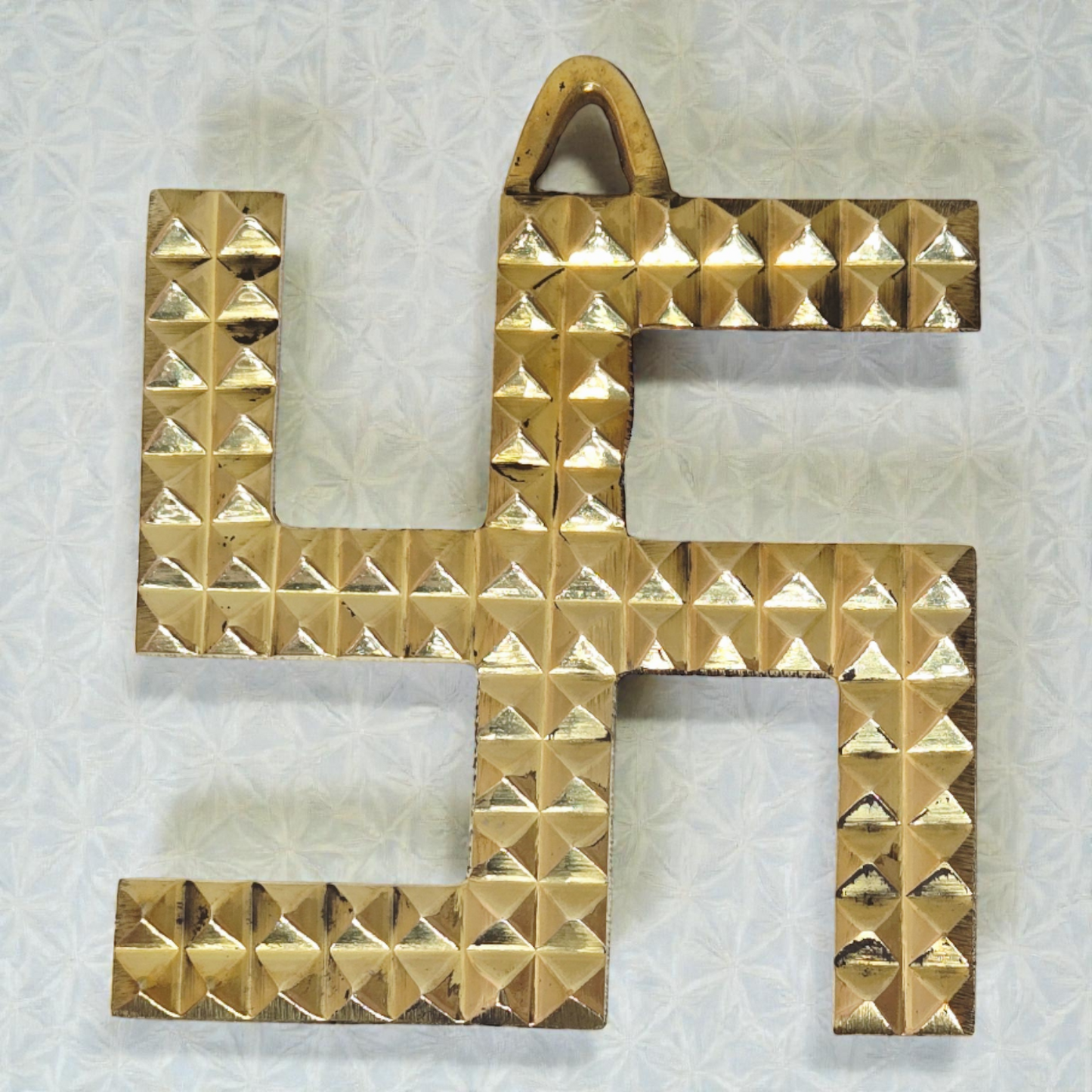 Pure Brass Swastik – Auspicious Vastu Symbol for Home & Temple (4.2 x 3.6 Inch)