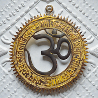 Pure Brass Om Wall Hanging – Large Size Auspicious Om Symbol for Home, Temple & Vastu