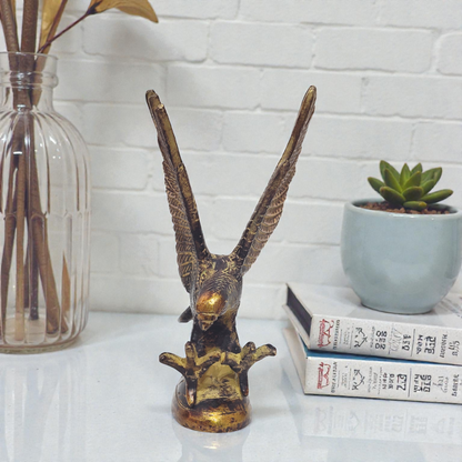 Handcrafted Pure Brass Eagle Idol – Majestic Garuda Statue for Home Decor & Vastu