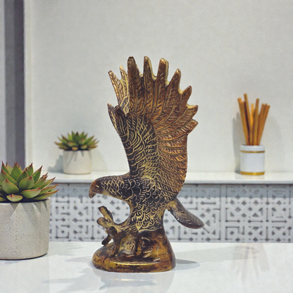 Handcrafted Pure Brass Eagle Idol – Majestic Garuda Statue for Home Decor & Vastu