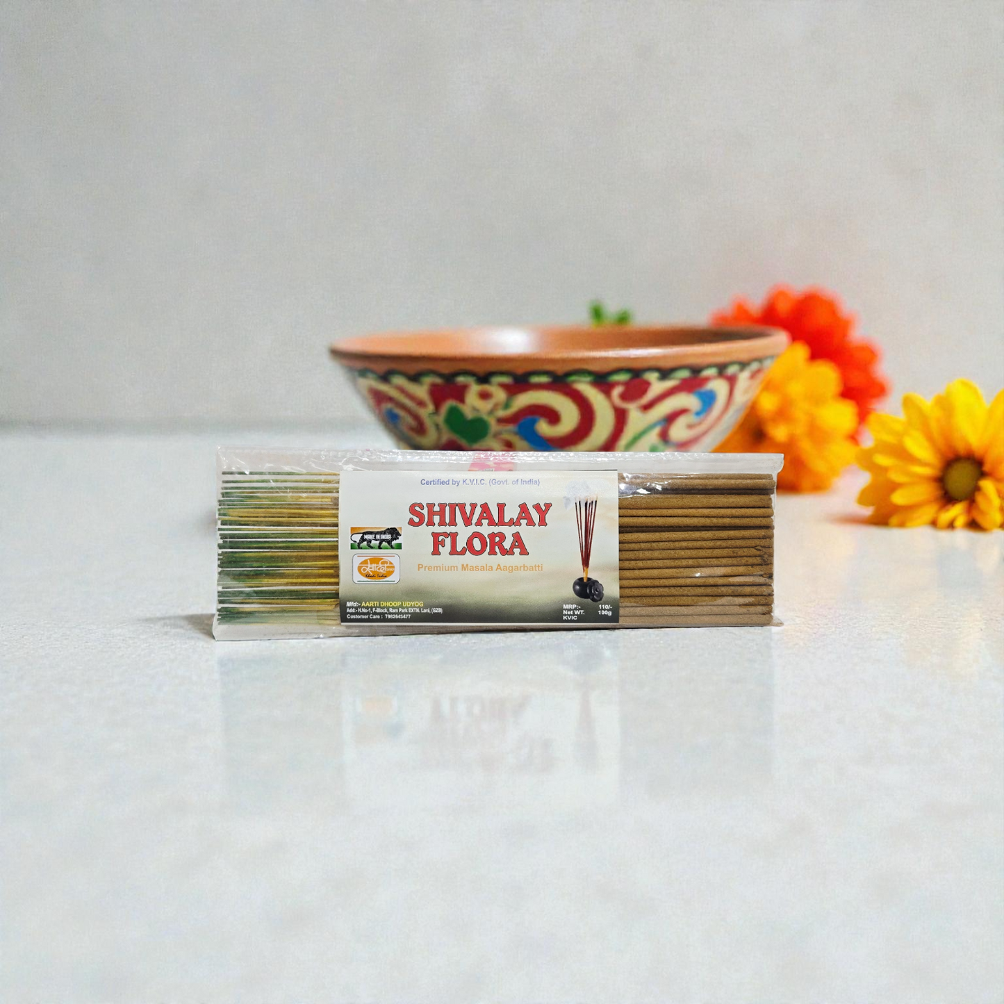 Khadi Natural Shivalay Flora Premium Masala Agarbatti – Charcoal Free & Hand-Rolled Sacred Incense Sticks