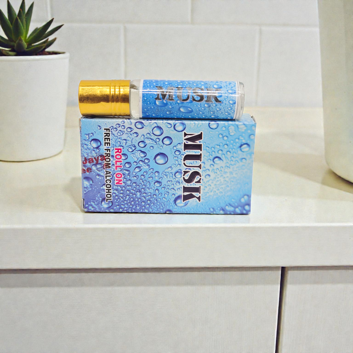 Khadi Natural Musk Roll-On Perfume – 8ml Alcohol-Free Concentrated Fresh Fragrance