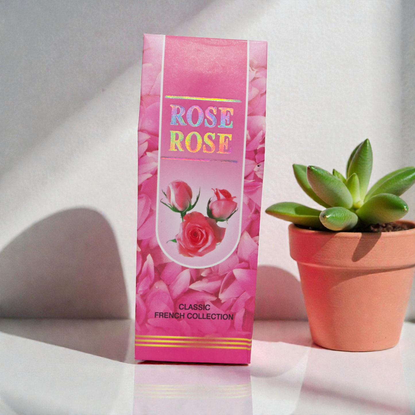 Khadi Natural rose perfume with pure floral fragrance, long-lasting aroma, travel-friendly 20ml bottle.