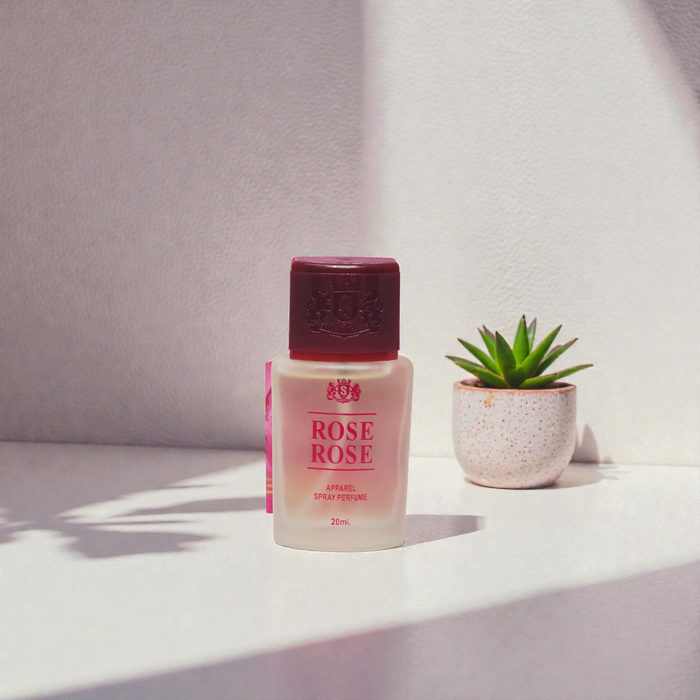 Khadi Natural rose perfume with pure floral fragrance, long-lasting aroma, travel-friendly 20ml bottle.