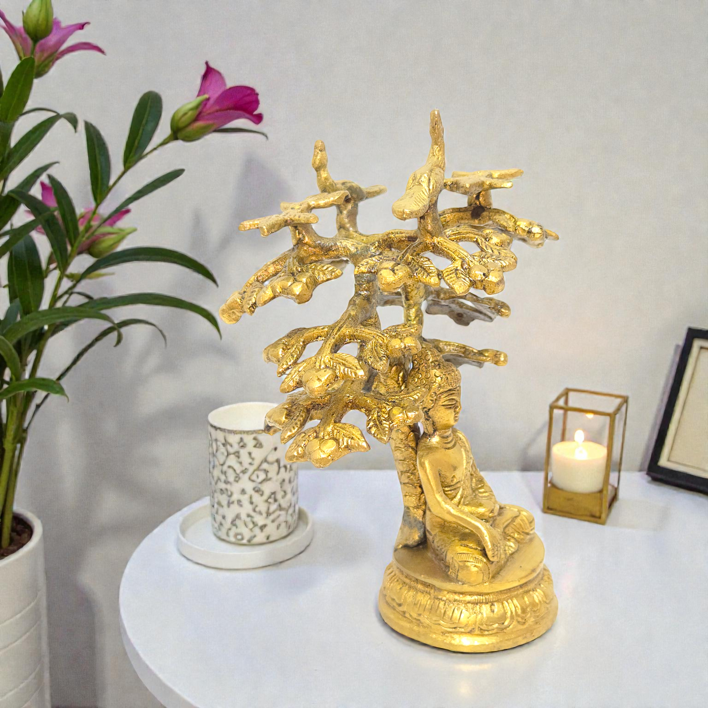 Khadi Brass Kalpavriksha Tree | Handcrafted Peacock Idol
