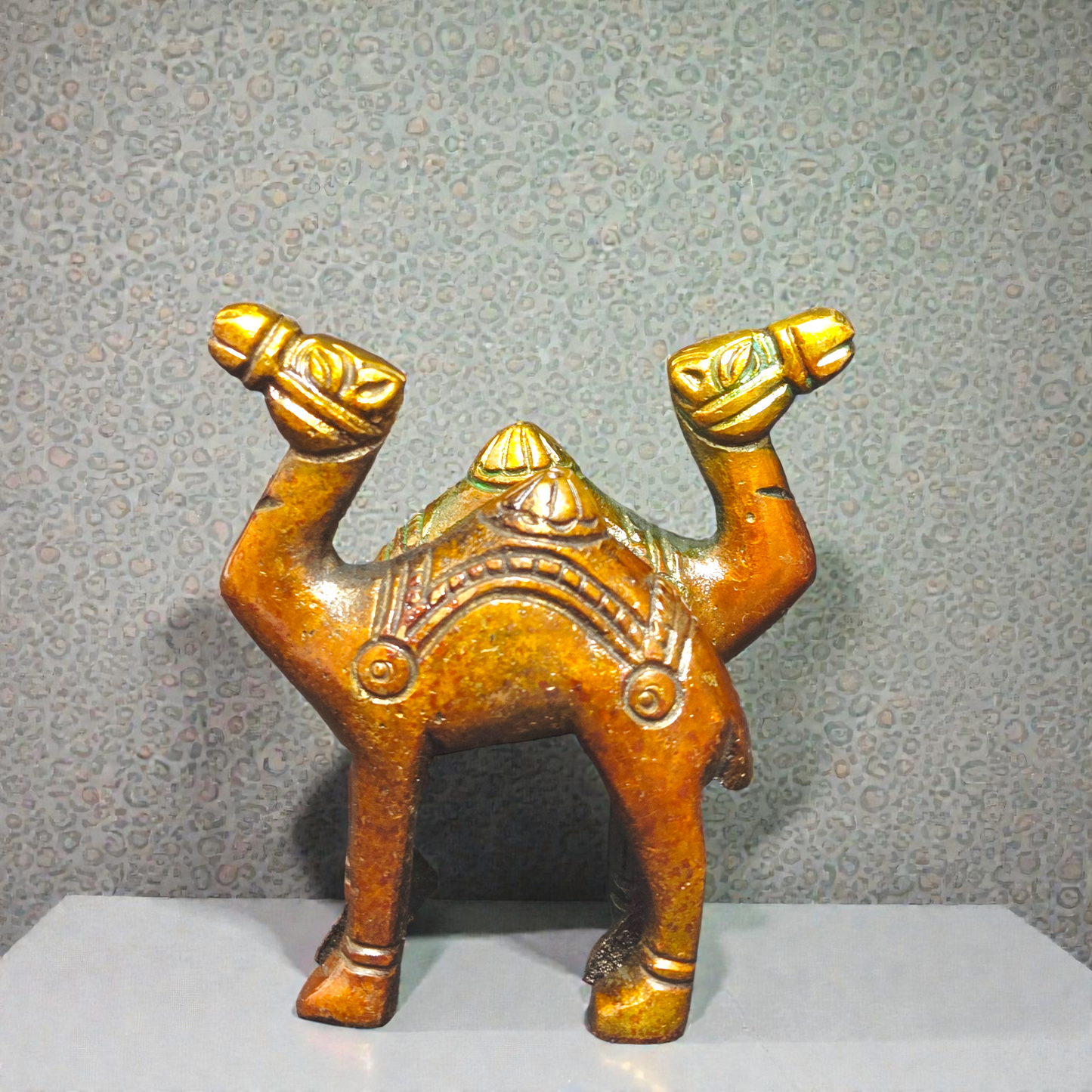 Handcrafted Pure Brass Camel Pair – Majestic Rajasthani Style Statue for Home Decor & Vastu
