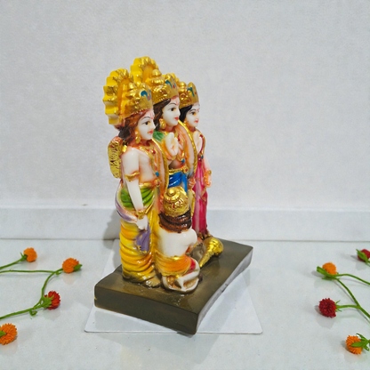 Handcrafted Ram Darbar Polyresin Idol – Shri Ram, Laxman, Sita and Hanuman Statue for Home Temple & Vastu