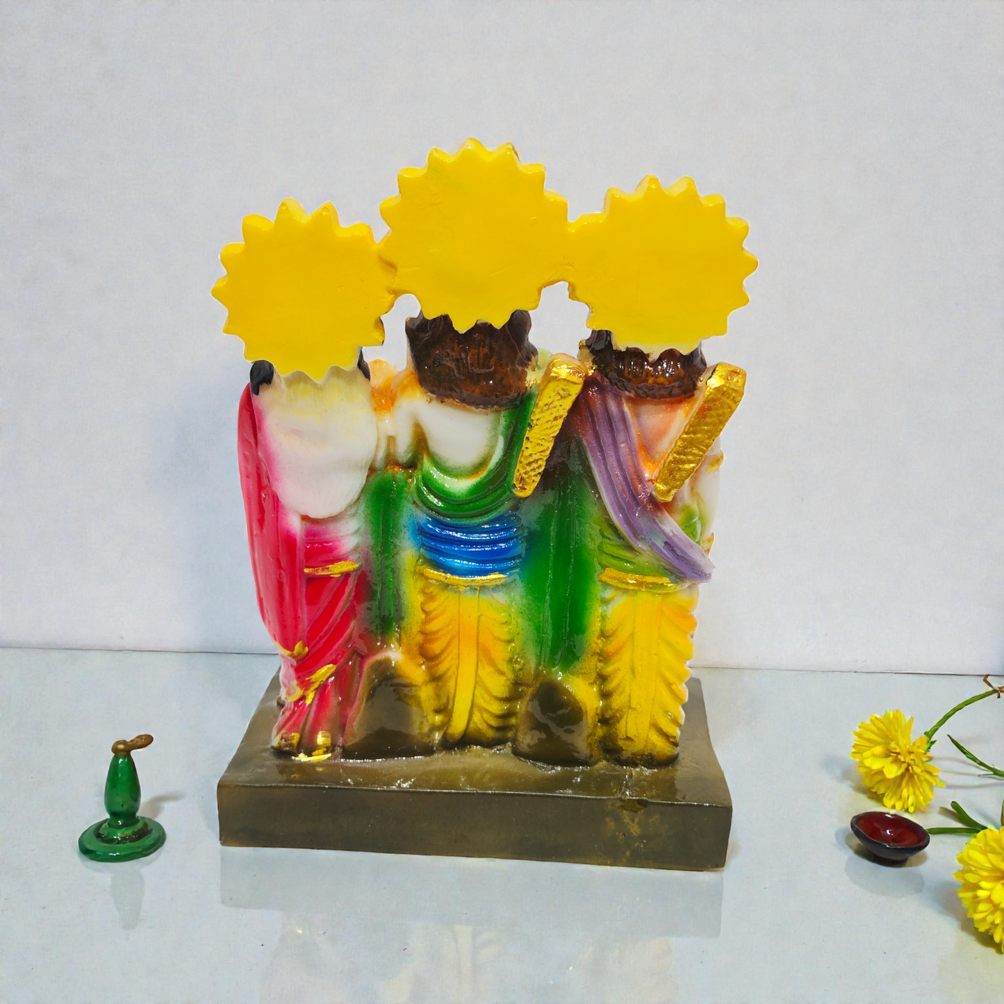 Handcrafted Ram Darbar Polyresin Idol – Shri Ram, Laxman, Sita and Hanuman Statue for Home Temple & Vastu