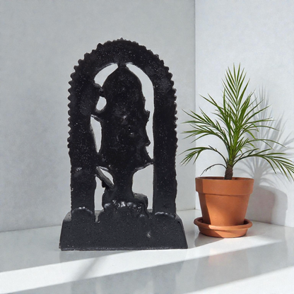Handcrafted Ram Lalla Polyresin Idol – Ayodhya Ram Mandir Inspired Black & Gold Murti for Home Temple & Vastu