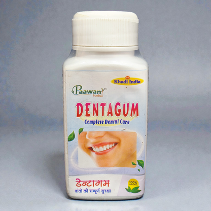 Khadi India Paawan Herbal Dentagum - 100% Natural Ayurvedic Powder | Complete Dental Care & Gum Strength