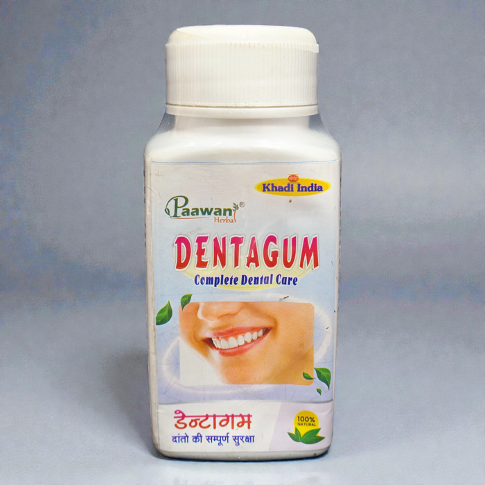 Khadi India Paawan Herbal Dentagum - 100% Natural Ayurvedic Powder | Complete Dental Care & Gum Strength