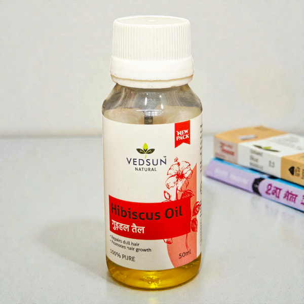 Vedsun Hibiscus Oil (Gudhal Tail) - 100% Pure Natural | For Hair Growth, Shine & Repair - 50ml