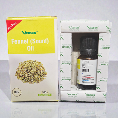Vedsun Fennel (Sounf) Oil - 100% Pure Natural Oil | For Digestion, Skin Toning & Aromatherapy - 10ml