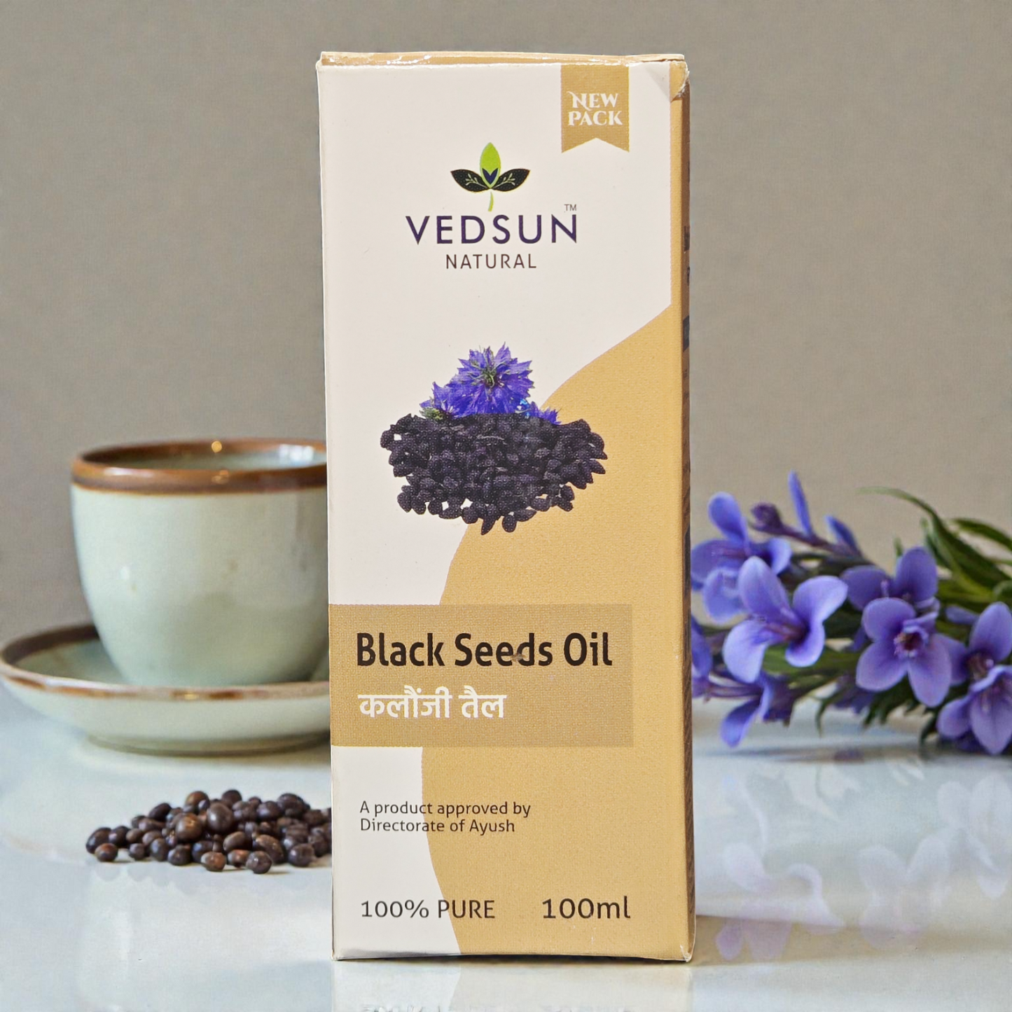 Vedsun Black Seed Oil (Kalonji Tail) - 100% Pure & Ayush Approved | For Hair Growth & Hair Fall Control - 100ml