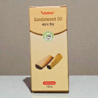 Vedsun Sandalwood Oil (Chandan Tail) - 100% Pure & Natural | For Skin Glow & Puja - 15ml