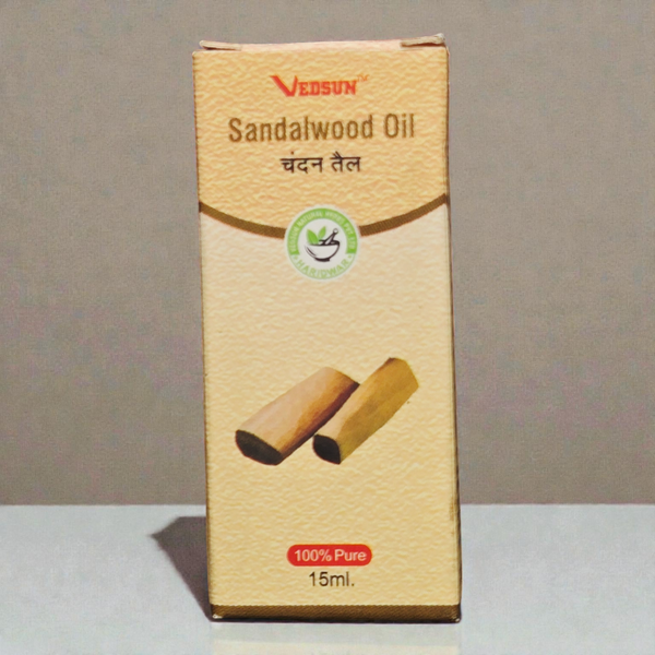 Vedsun Sandalwood Oil (Chandan Tail) - 100% Pure & Natural | For Skin Glow & Puja - 15ml