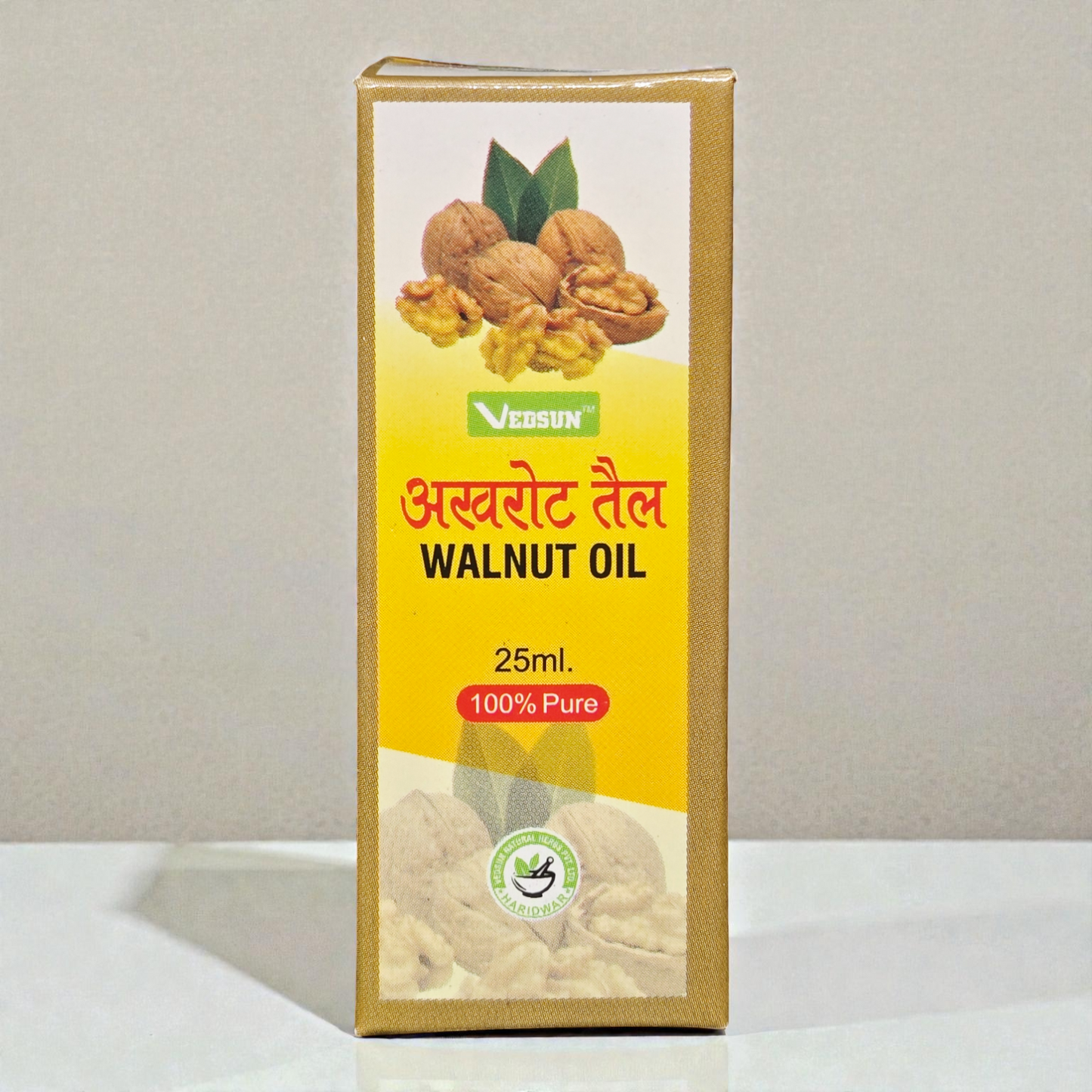 Vedsun Walnut Oil (Akhrot Tail) - 100% Pure & Natural | For Hair Growth, Skin Care & Dark Circles - 25ml